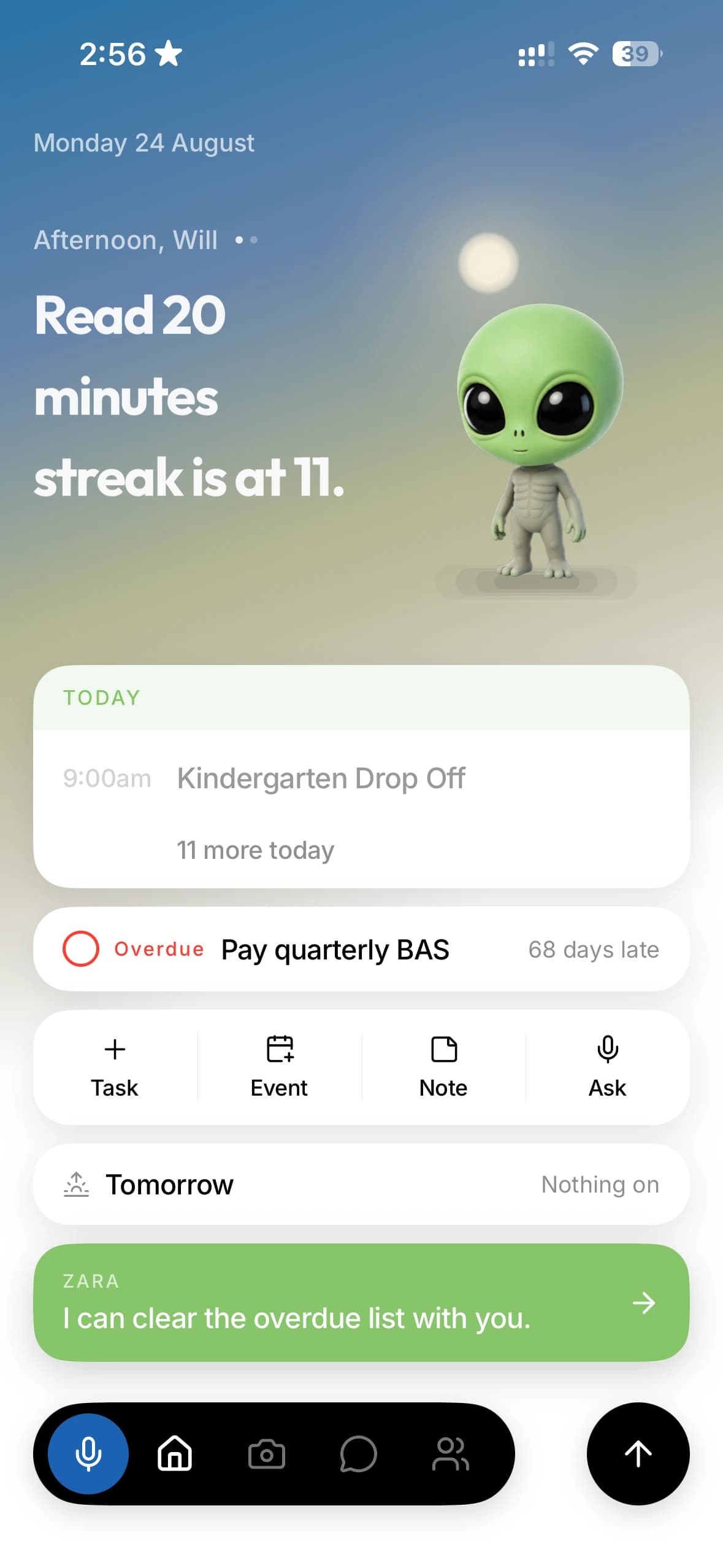 Vera AI life assistant app on iPhone