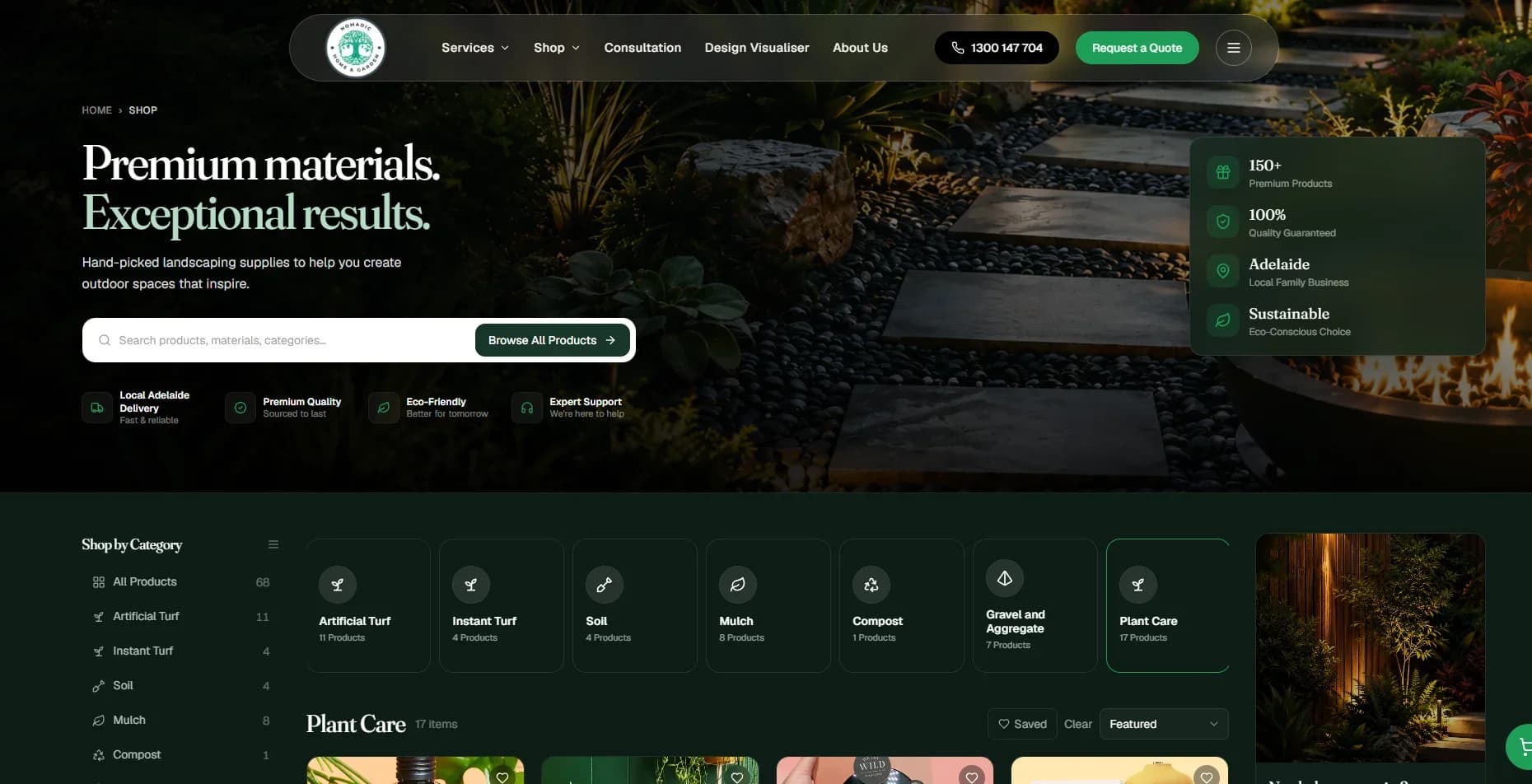 Nomadic website built by Veleria